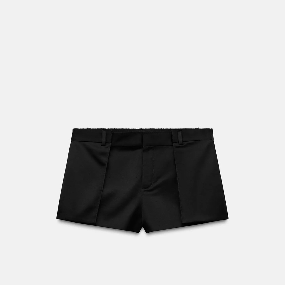 Black Silk Zara Mini Shorts